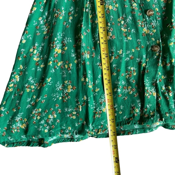 FAITHFULL The Brand Margot Cap Estel Ditsy Floral Dress Sz M 6 Kelly Green - Picture 8 of 11